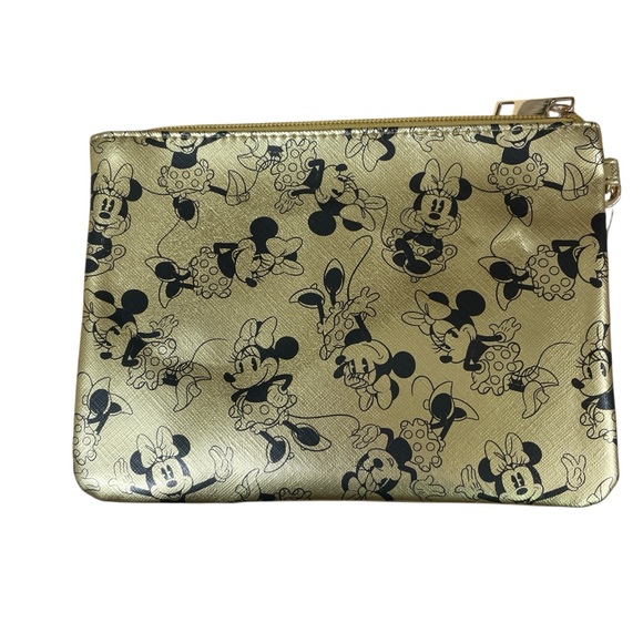 DISNEY Minnie Mouse Gold Wristlet frolicking flirty fun Minnie’s dancing whimsy - Picture 11 of 14